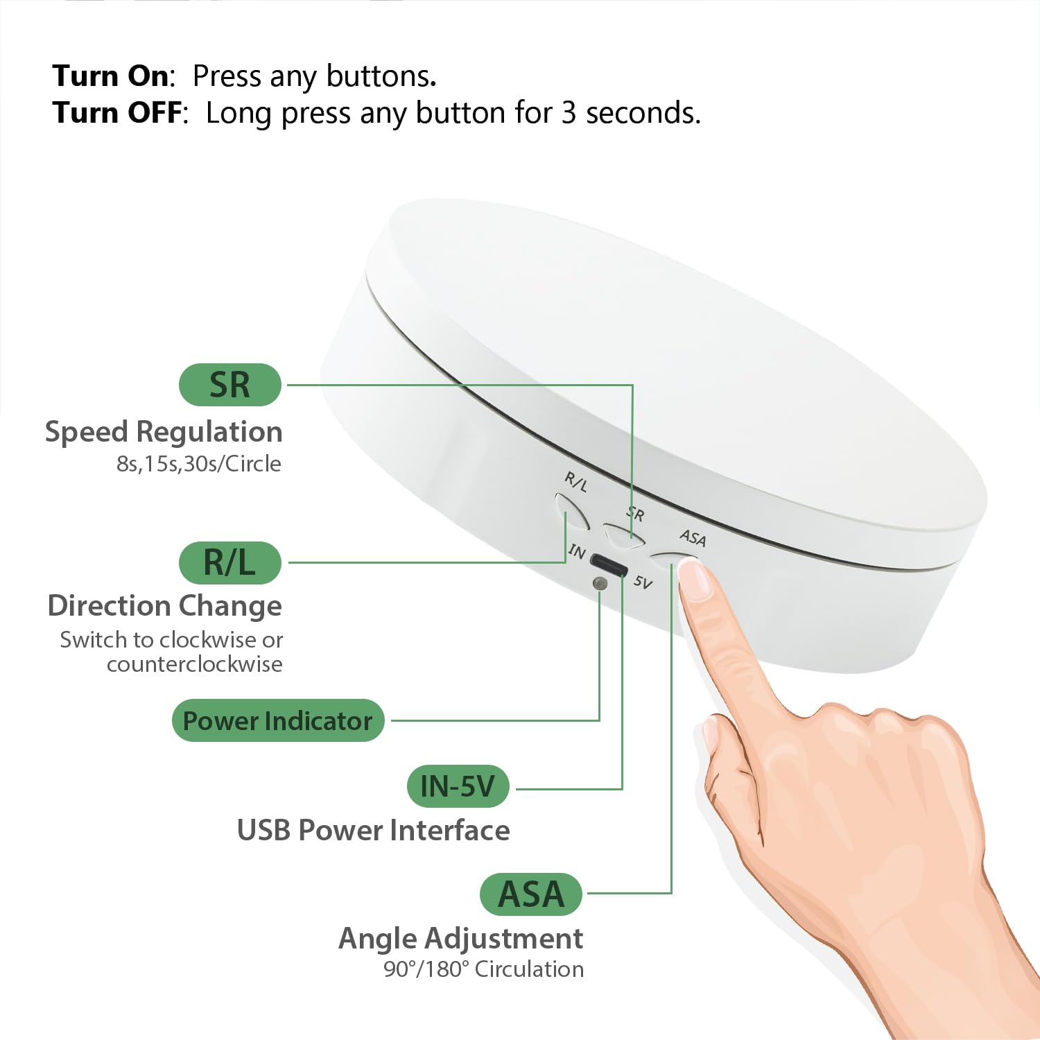 Amazon.com - Mcbazel Motorized Rotating Display Stand 5.7in