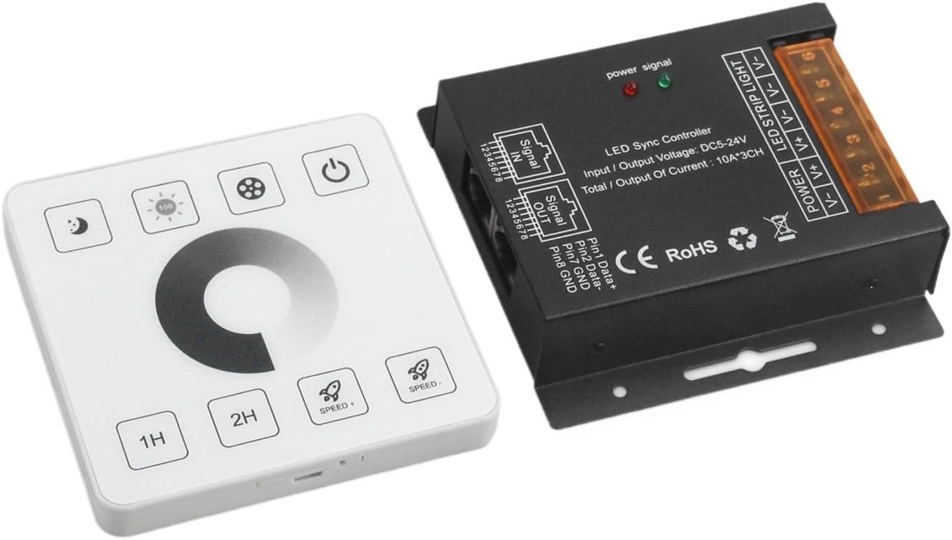 8-key full touch panel dimmer, single dimmer, dimming light and dark, network cable synchronous output