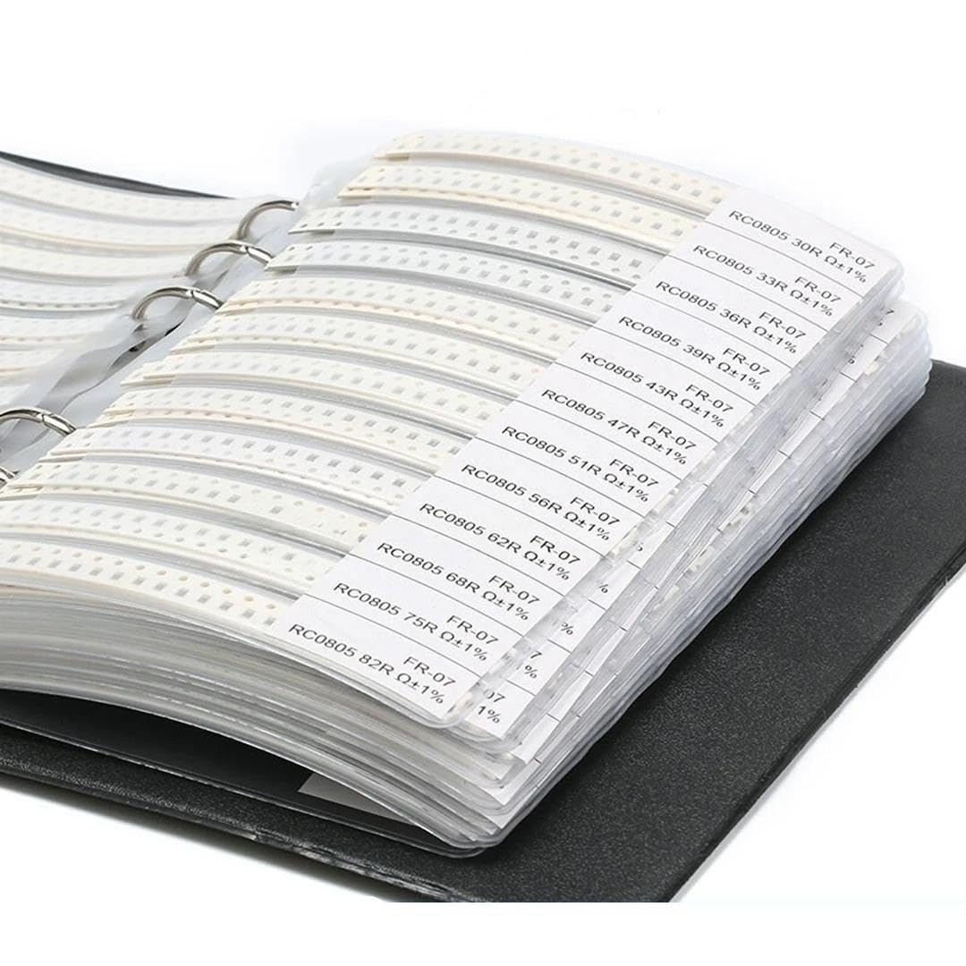 Libro de muestra de condensadores IGNOPNRQ SMD, kit surtido de 950, 2550, 4500 unidades, 0201, 0402, 0603, 0805 y 1206, 10 uf, 1 nf, 100 pf y 10 nf.(805 2300PCS 92Value)