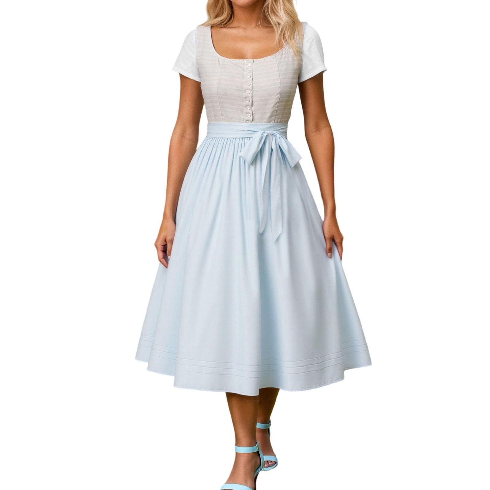 Generisch 2025 corsetto da donna Oktoberfest con lacci, abito lungo da birra, costume da cosplay elegante bustier grembiule abito da festa per festival donne cosplay lingerie costumi
