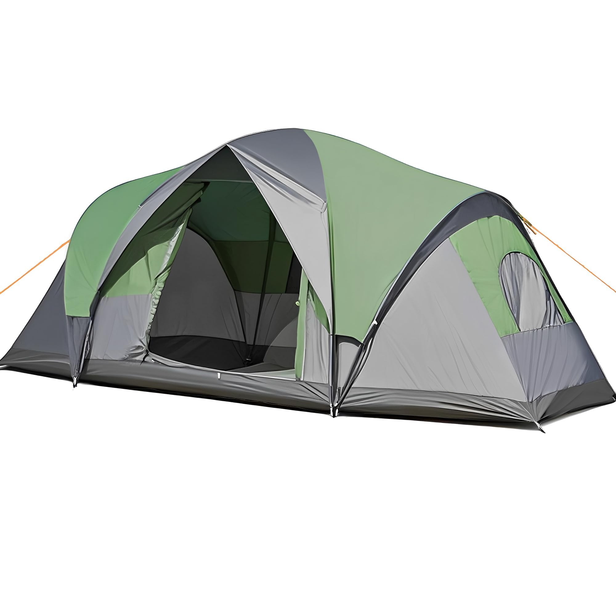 10 Personen Camping Zelt Wasserdicht – 2 Räume Familienzelt mit Trennvorhang, 450×213×183cm, Projektor-kompatibel, Gute Belüftung, Tragetasche inklusive