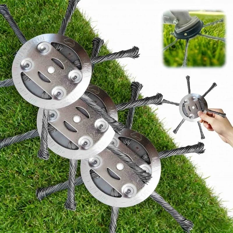 for Lama di Ricambio for Tosaerba con Lama da Taglio affilata in Acciaio da 61 Pollici con Strumento di Installazione Adatto for Accessori da Giardino for tagliaerba(2pcs)