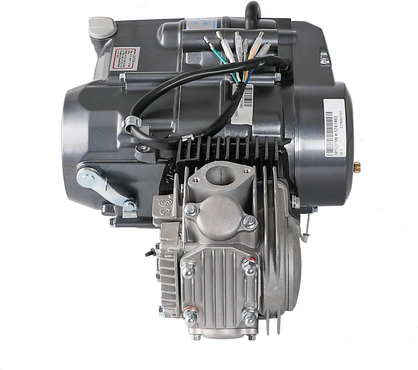 Lifan 125cc Engine Motor Manual Clutch Complete Kit W/Wiring Harness + Exhaust for Kick Start Dirt Pit Bike Mini Trail CT70 CT90 CT110 Z50 ATC70 QA50 SL90 XR50 CRF50 SSR110 Apollo RFZ125