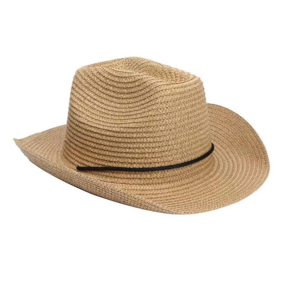 Générique Confezione da 10 cappelli da cowboy con bandane da uomo e da donna Western Cowgirl Hat Foulard Cappello di paglia Panama per accessori da festa, rodeo, mascherate