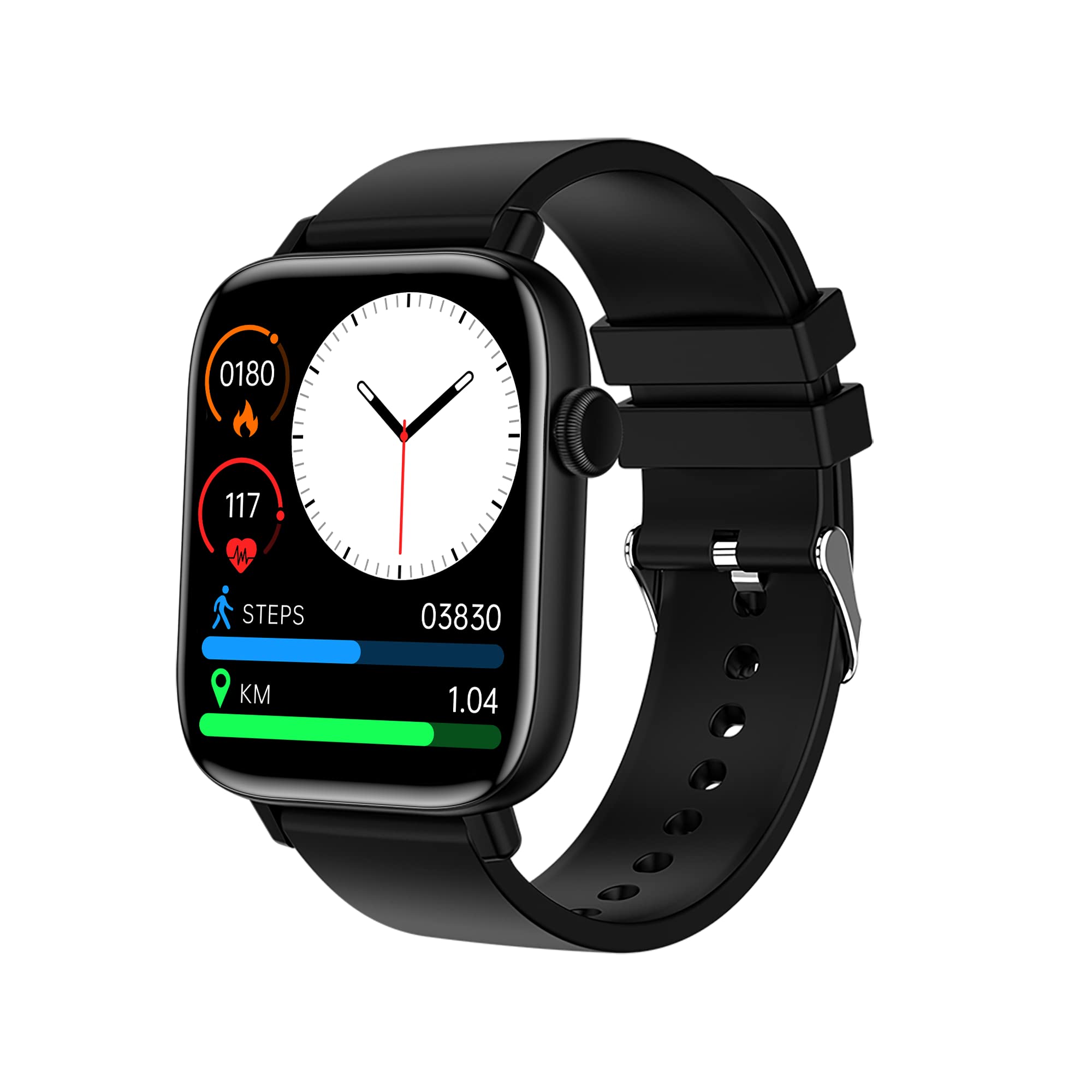 MTech Smart Watch, Blood Pressure, Heart Rate Monitor for Health, Fitness Tracker, Blood Oxygen O2% Detection, Sleep Monitoring, Bluetooth, 1.9'' Touch Screen Fitness Watch for Android-iPhone iOS