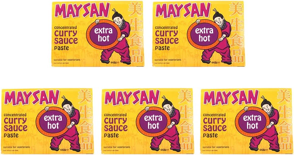 Maysan Original Chinese Curry Paste (Extra Hot) 448g (5 Packs) by Hello Oriental