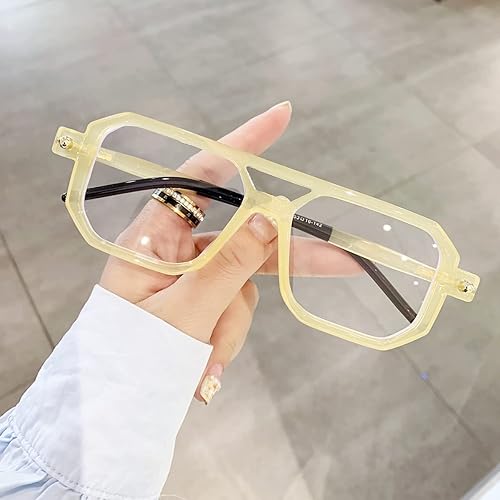 Miniatura 5 de JOVAKIT Gafas de luz azul cuadradas de moda para hombres y mujeres, gafas cuadradas de aviador, estilo de computadora, antifatiga ocular