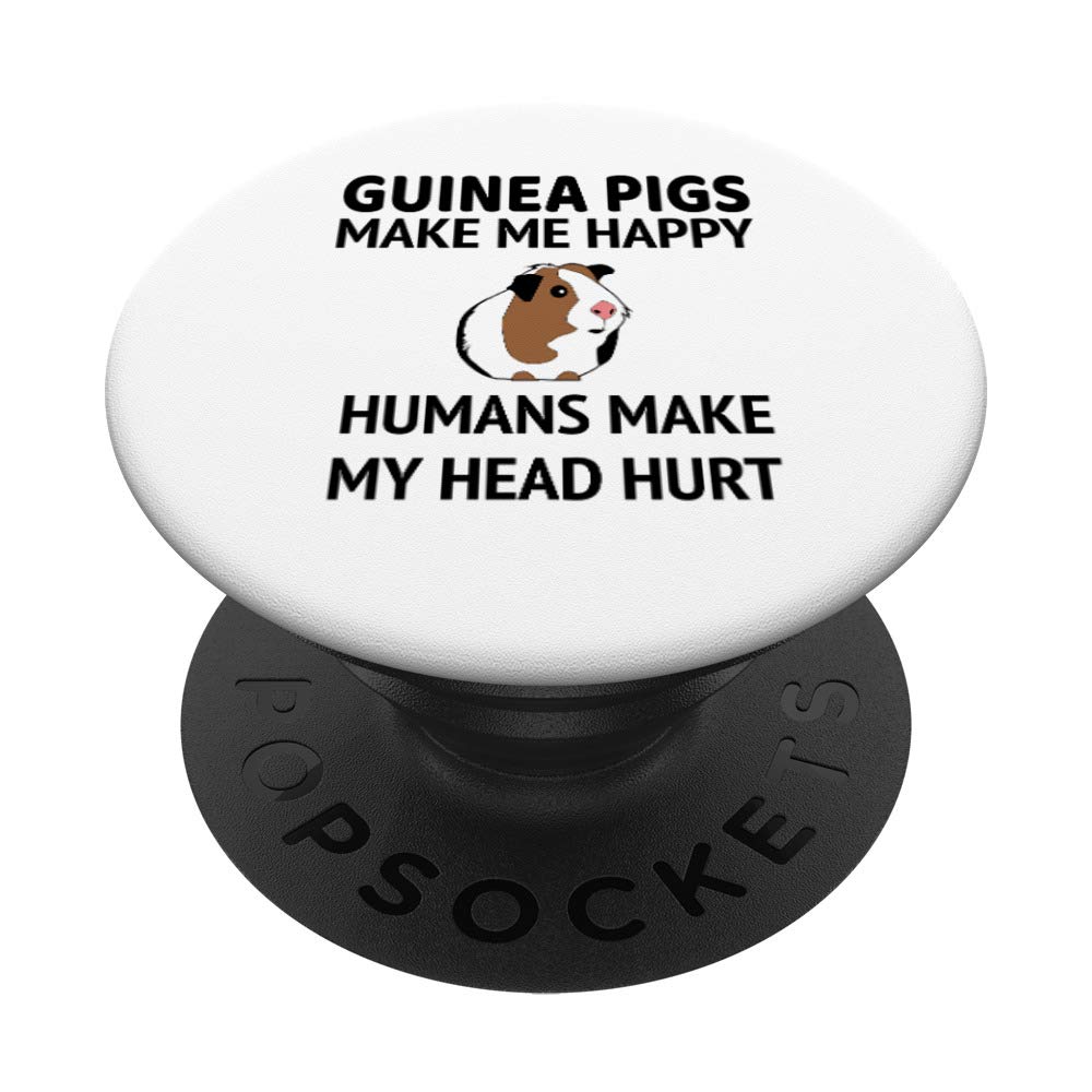 Funny Guinea Pigs Make Me Happy PopSockets PopGrip: Swappable Grip for Phones & Tablets