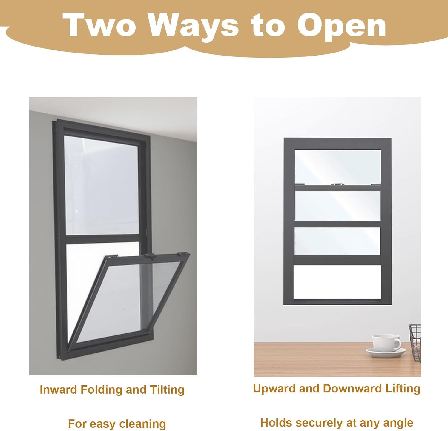 Aluminum Single Hung Sliding Window,13x36 in Replacement Home Window Vertical Sliding Windows with Double-Pane Tempered Glass, Venting Window for Basement Bathroom Chicken, Dark Gray