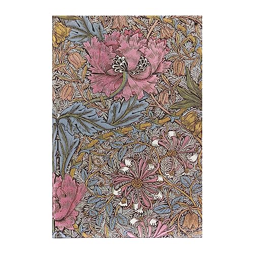Morris Pink Honeysuckle Mini Hardcover Address Book, 128pg, 120GSM by Paperblanks (William Morris)