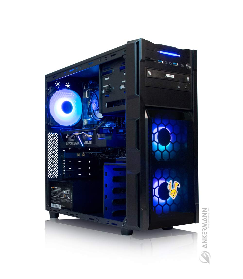 Ankermann PC Gaming Business PC VR Ready, Ryzen 5 1600 6X 3,20GHz Turbo 6x3,60Ghz, GeForce GTX 1050 Ti 4GB, 8GB DDR4 2400, 240GB SSD, Windows 10 Pro, EAN 4260219658690