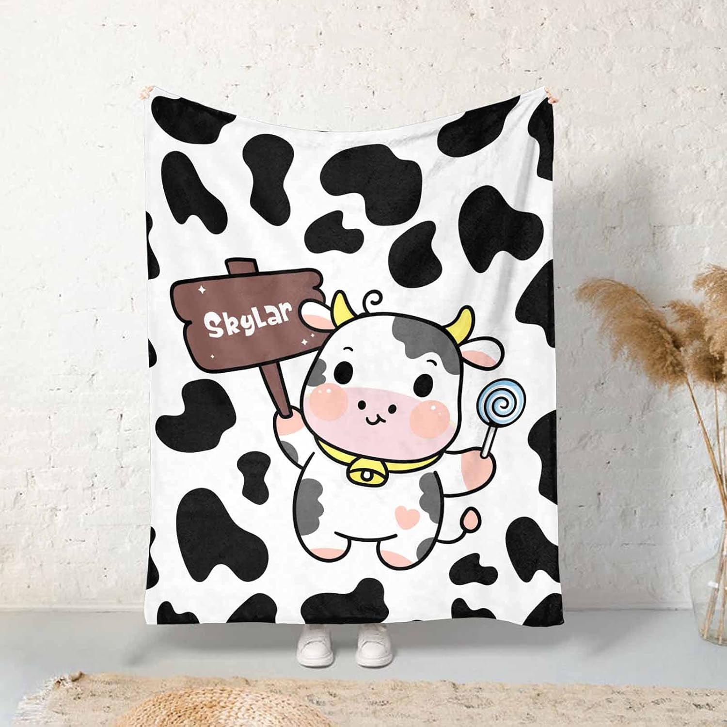 Custom Name Blankets for Baby Boys Girls - Personalized Baby Blankets with Shark Design for Kids - Funny Throw Blanket with Cute Animal - Customized Swadding Blanket for Toddler Super Soft 50"x60"