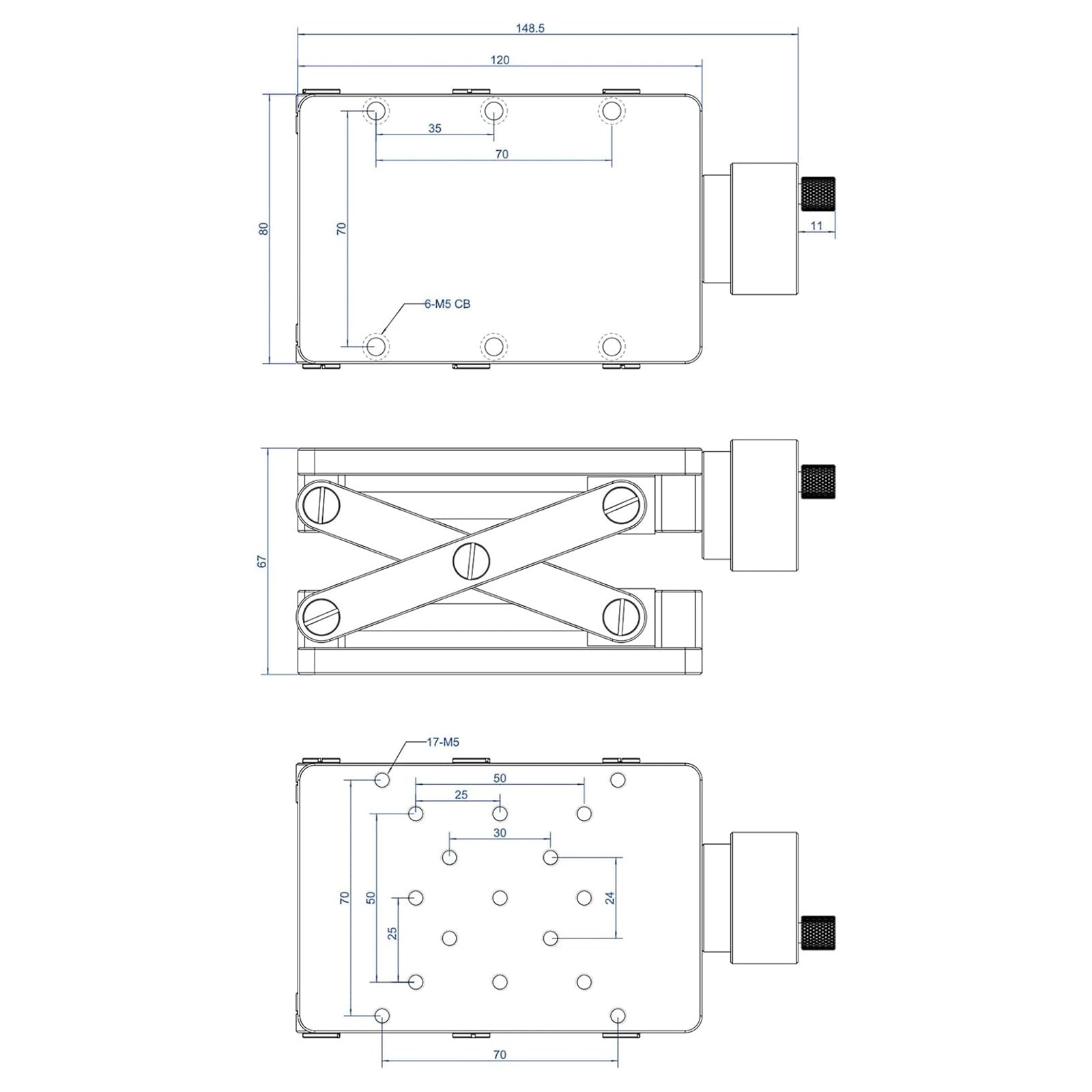 Plataforma de elevación manual de laboratorio, estación de trabajo de altura ajustable, mesa de elevación de laboratorio de aleación de aluminio para configuración de maquinaria y alineación de