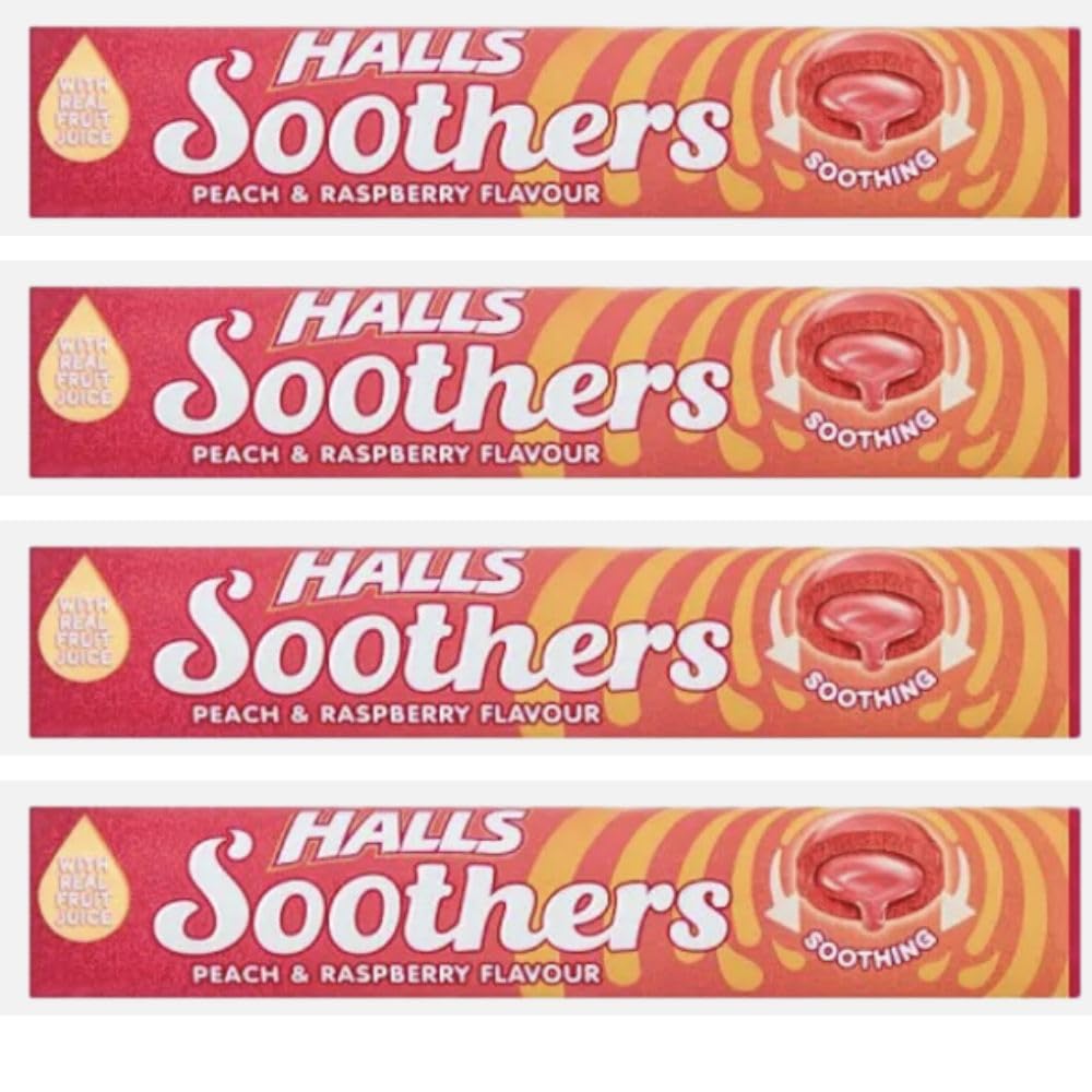 Soothers Multi Pack - Peach & Raspberry Lozenges - 4 Pack, 45g Each
