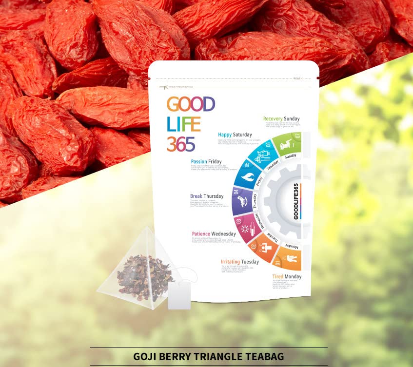 Organic Natural Pure Goji Berry Tea Bag- 50 Tea Bags (Biodegradable PLA Tea Bag Filters) - Image 5