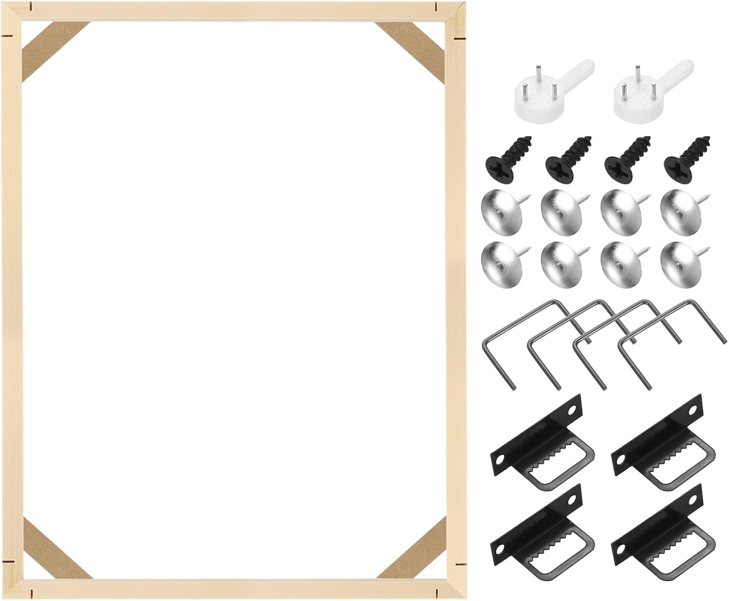 uxcell 14 x 18 Inches Canvas Stretcher Bars, Wood Canvas Frame Kit Canvas Stretcher Frames DIY Stretcher Bars for Oil Paintings Prints Posters Home Decor