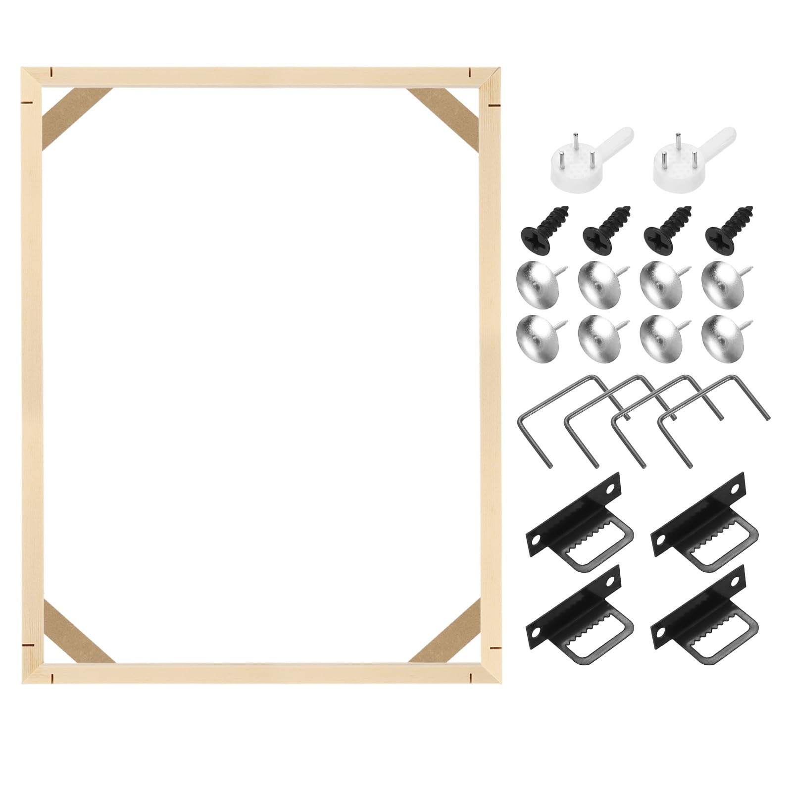 Châssis de toile 35,6x45,7 cm en bois pour peinture à l'huile et loisirs créatifs DIY
