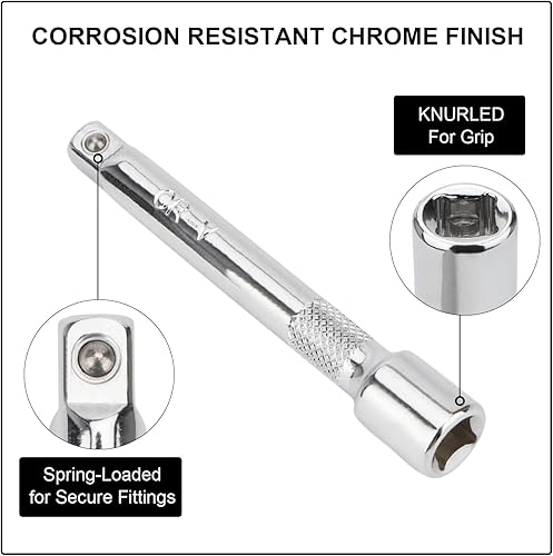 Miniatura 5 de Rongon Juego de 4 extensiones de enchufe de unidad de 4 piezas, barra de extensión de 14 de pulgada, 2 pulgadas1.969 in, 3 pulgadas2.953 in, 4