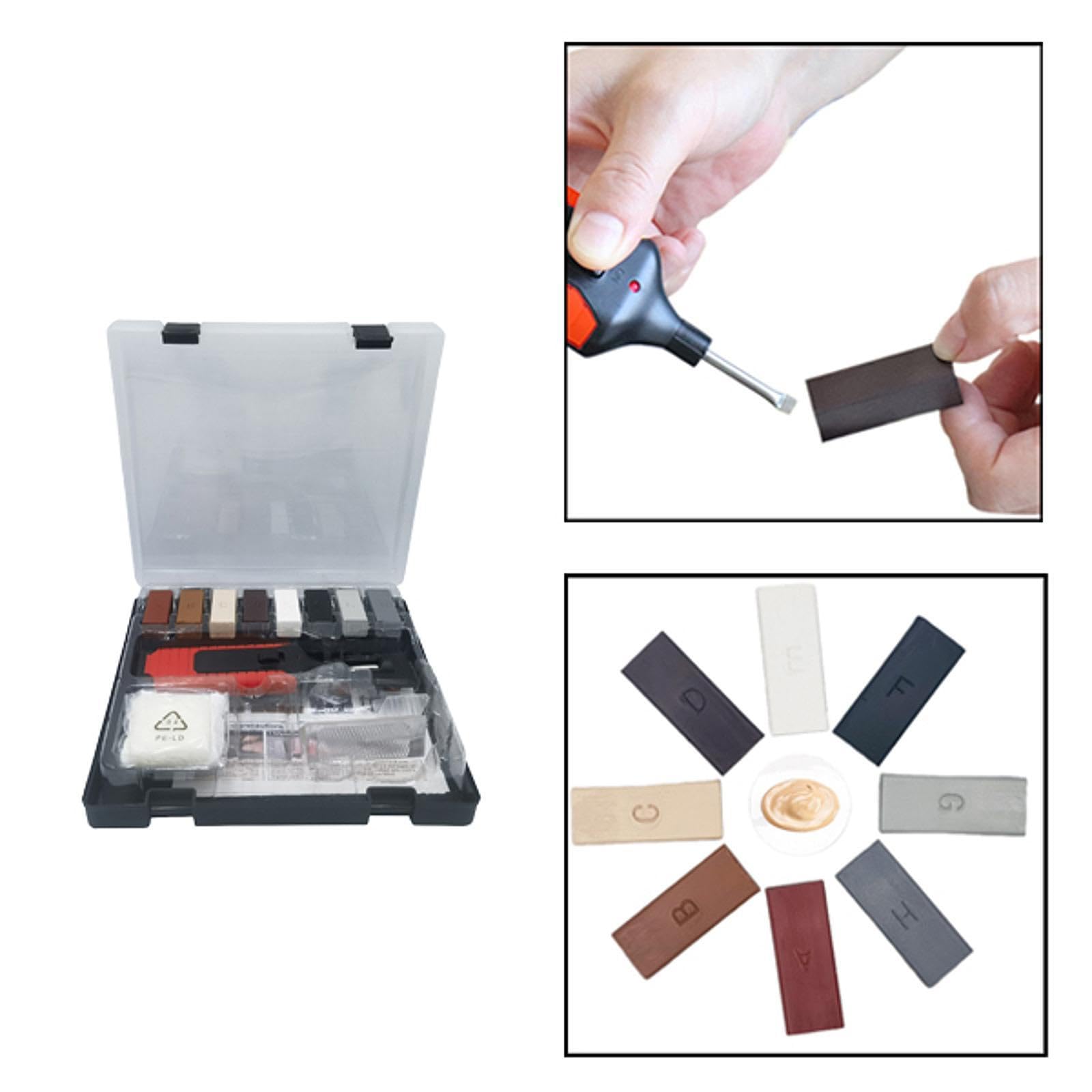 Kit de Reparación de Suelos de Madera con Herramientas para Reparar Laminados Y Estuche para Reparar Arañazos.