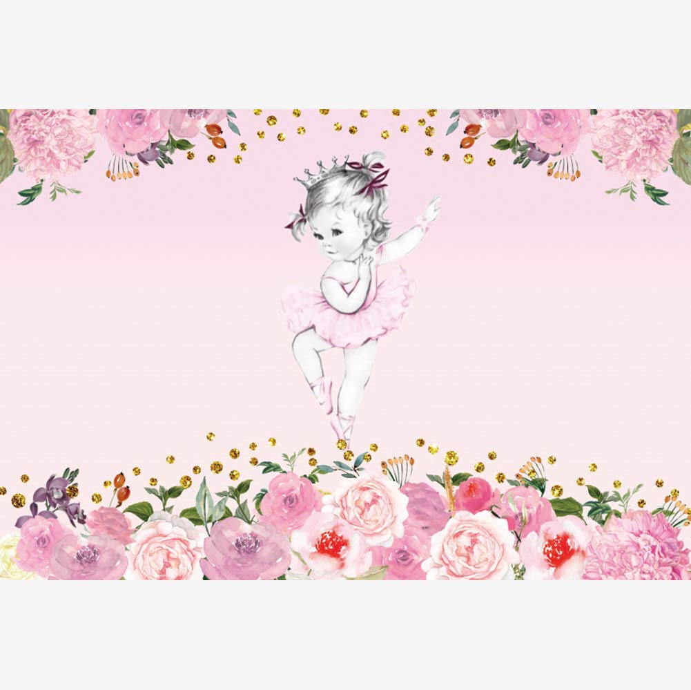 Buy OERJU 6x4ft Baby Shower Photography Background Dancing Ballerina