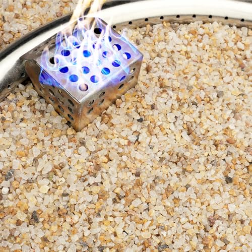 NUPICK 5-10 Mesh Silica Sand for Fire Pit, 20lb Coarse...