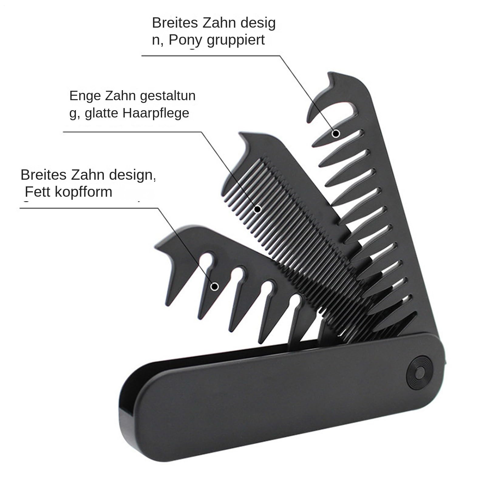 Folding Comb Für Männer Reise Haarbürste Faltbar