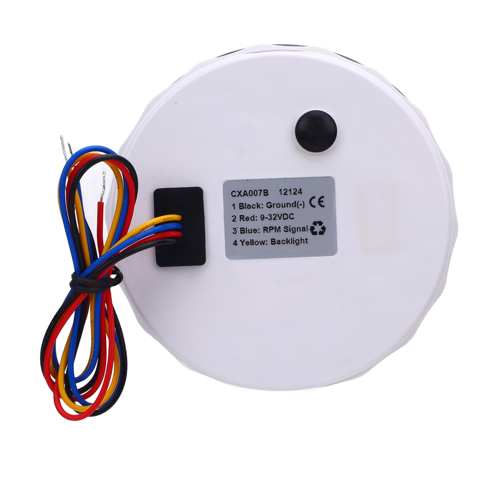 Tachimetro nautico 110mm 6000RPM con contatore ore retroilluminazione a 7 colori tachimetro auto e imbarcazioni compatibile con camper yacht camion quadrante nero coperchio nero