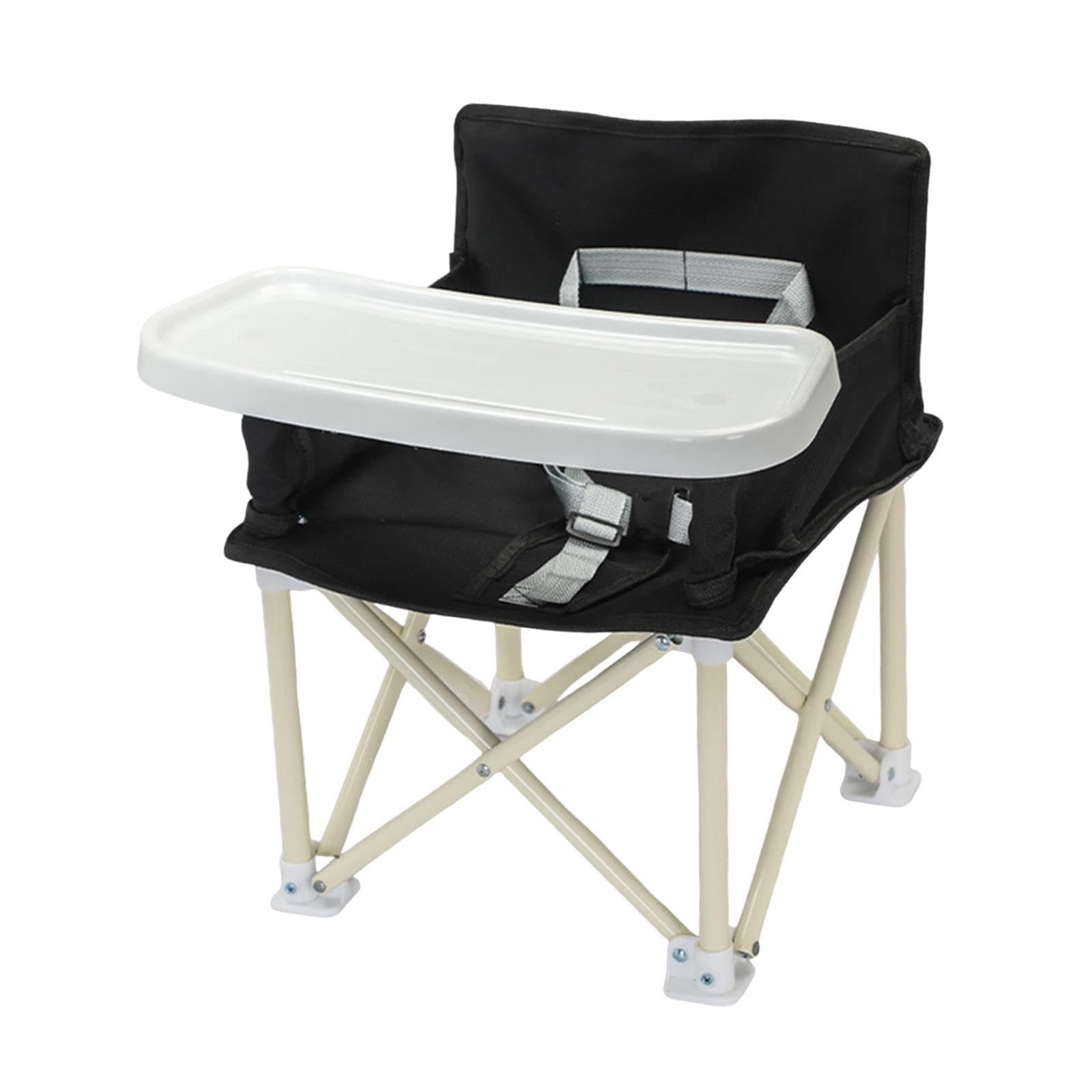 High Chair with Tray Folding Toddler Booster for Dining Lawn Beach Black-image-13