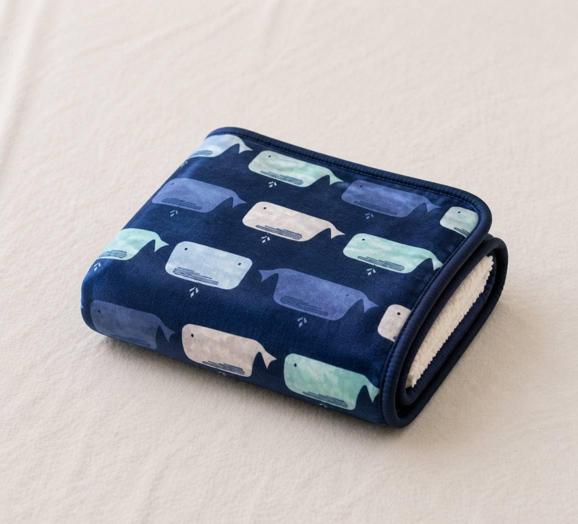 THE LITTLE LOOKERS Soft Blanket for Babies | Ultra Soft, Breathable & Skin-Friendly | Safe & Chemical-Free | All-Season Use | Lightweight AC Blanket for 0-1 Years (Navy Blue)-image-31