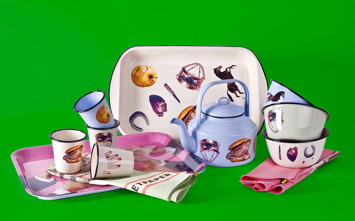 Seletti Ciotola in Metallo Smaltato Toiletpaper Ø Cm.17 H.8 - Occhio