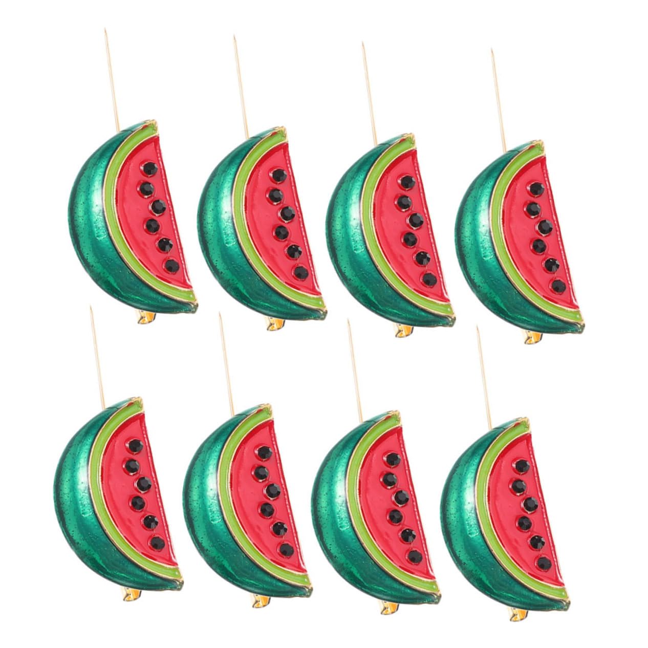 32 Stk Wassermelonenbrosche modeschmuck damen accessoires Schal Clip Cardigan-Clip Anstecknadel für Kleidung Wäscheklammern Hemdkragenclip Cartoon-Wassermelonen-Brosche