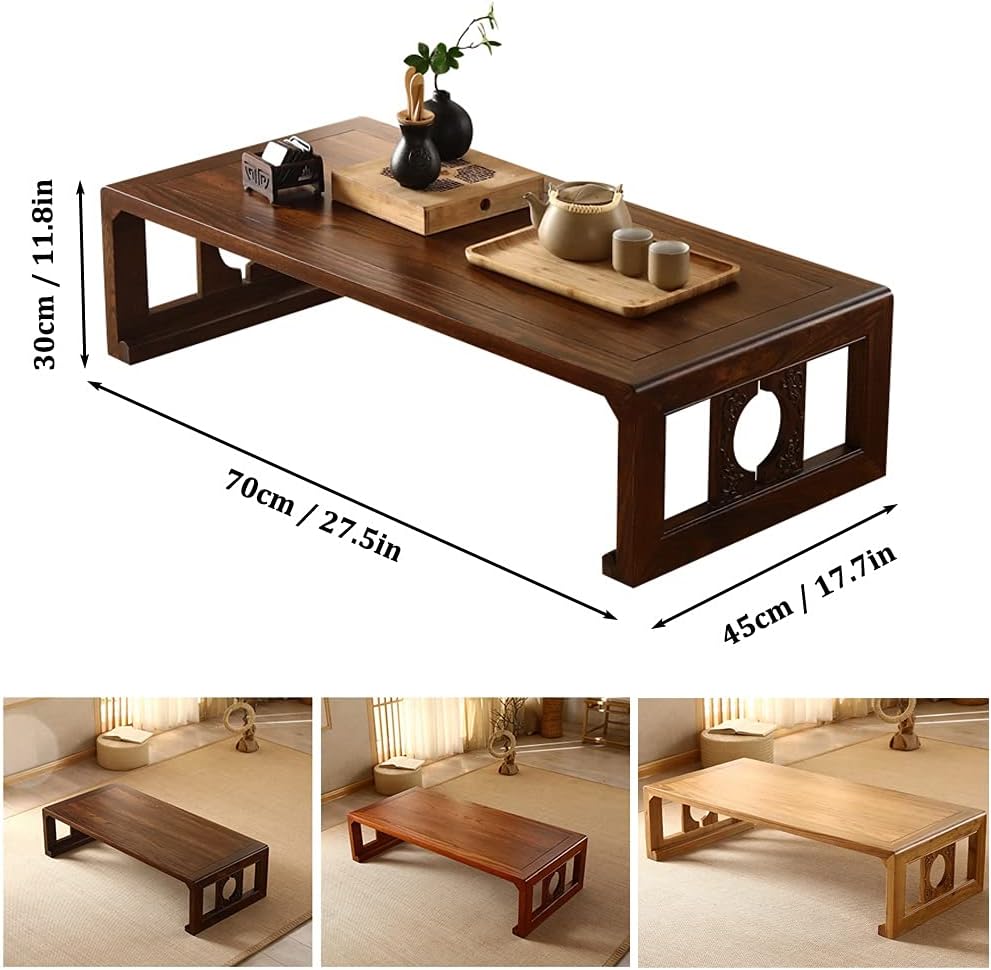 ExpressLeopard Coffee Tables Rustic End Table 704530cm Nut-brown