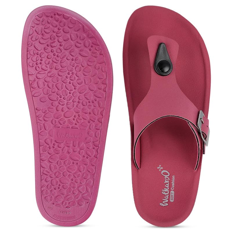 Image of WALKAROO Women's Fashion Sandals with Cushion Sole, Toe Seperator, Broad Straps and Lightweight - WE2349