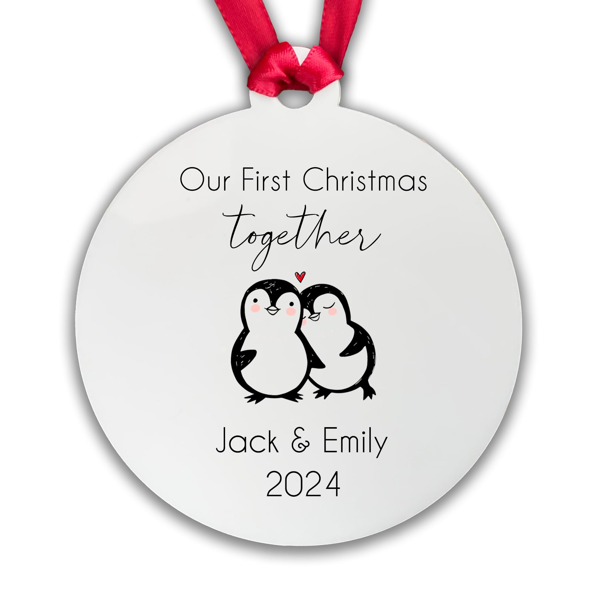 My Pretty Little Gifts White First Christmas Together Xmas Tree Bauble Gift For Girlfriend Boyfriend Decoration