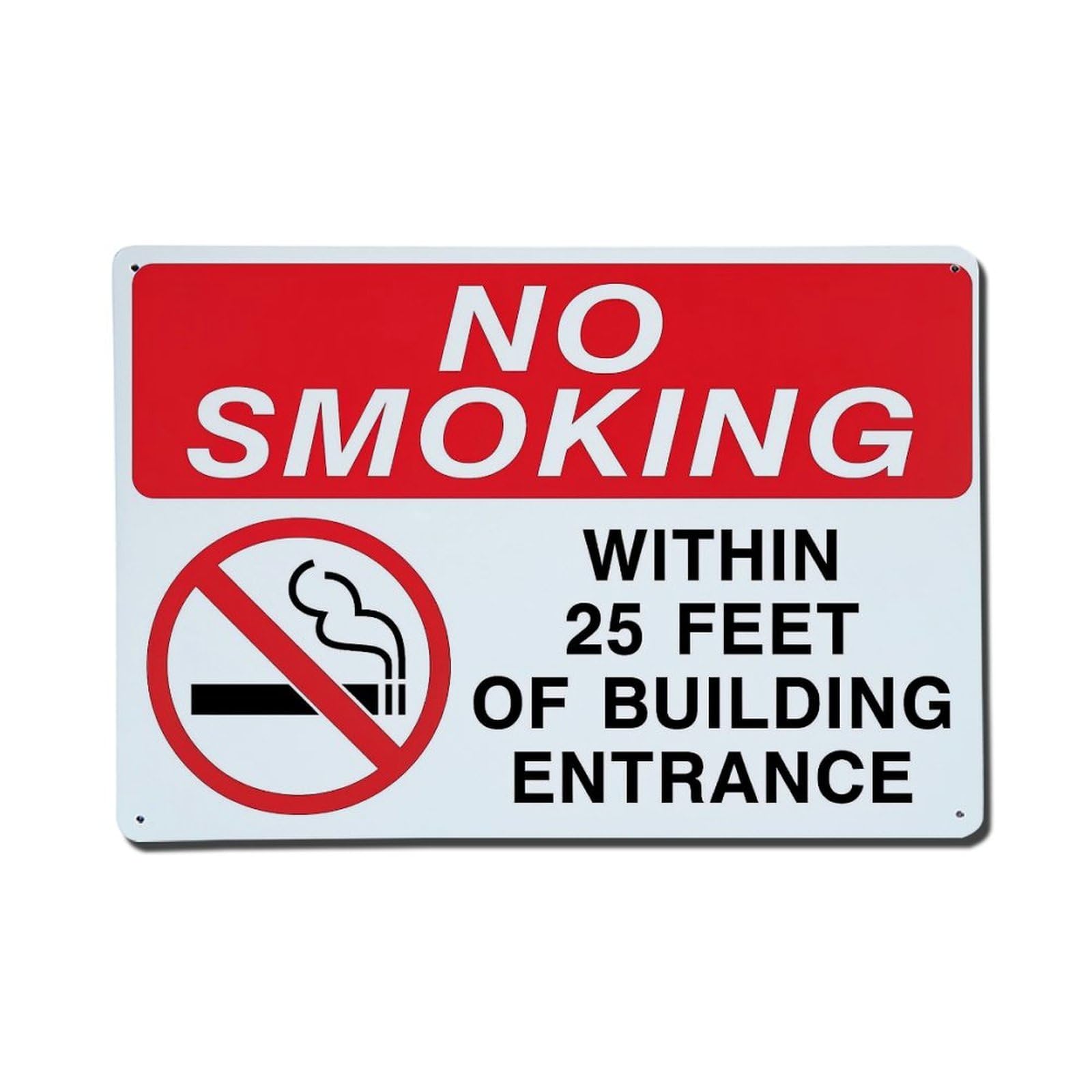 No Smoking Sign With Red Border Retro Metal Tin Sign, Vintage Decor Art Poster for Bar, Home, Man Cave, Kitchen, Laundry Room Gift 8x12Inch