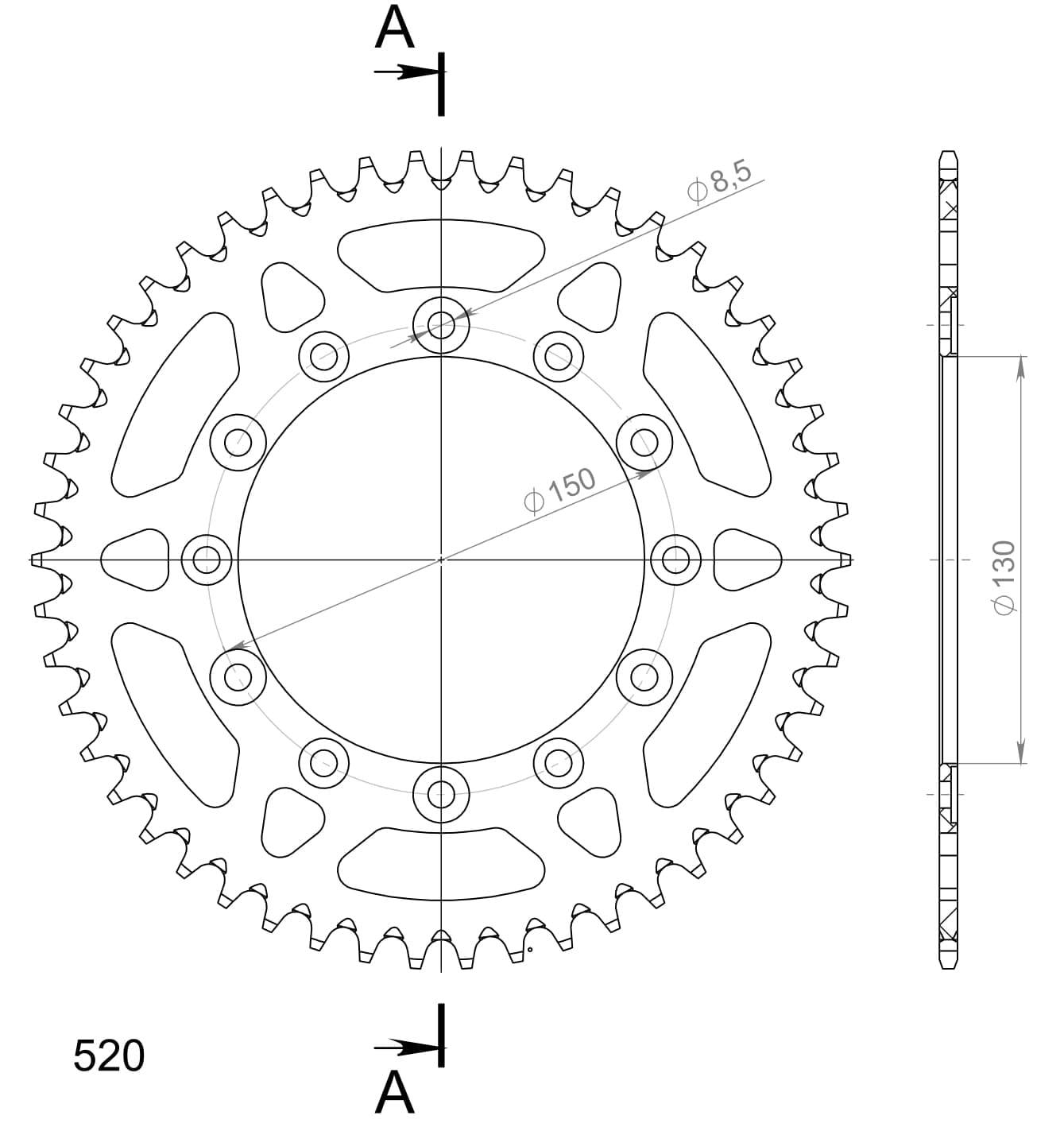 Zestaw łańcuchów DID Alu 520ERT2 / 114 zamek zatrzaskowy niebieski do Yamaha YZ WR F 426, silnik Fantic XX Cross 125-425 ccm rok produkcji 1999-2022