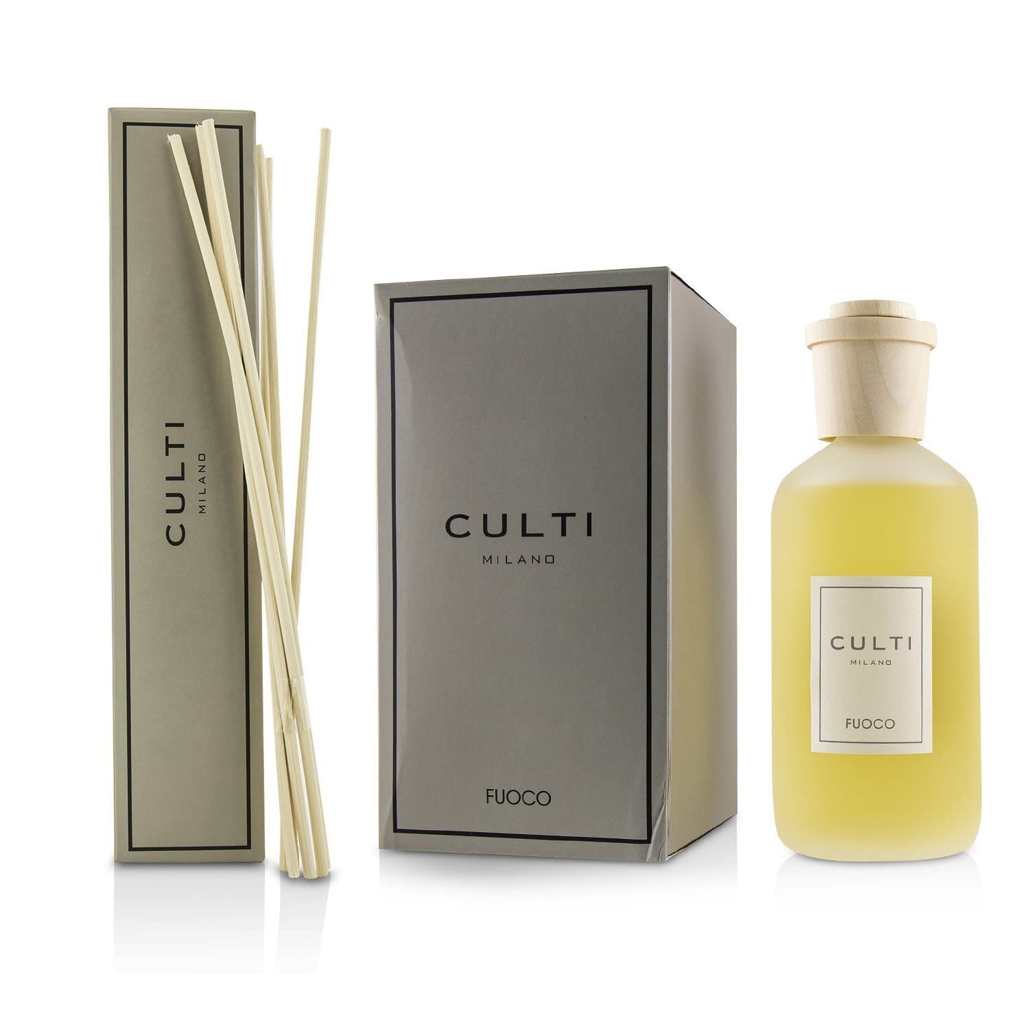 Culti DA STILCB-0250-FUOCO rozpylacz Milano pałeczki w stylu Fuoco o pojemności 250 ml i zapachu orientalnym, pomarańczowym i paczula, żywotność 3 miesiące, DA STILCB-0250-FUOCO