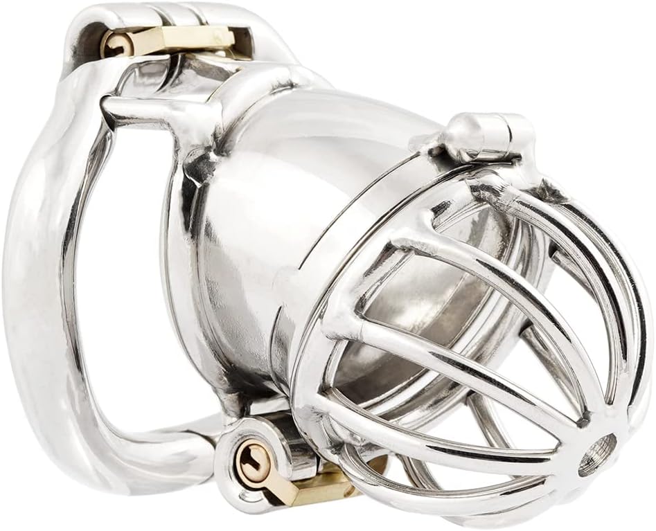 TERNENCE Ergonomic Design Chastity Device 2 Built-in Locks Male Chastity Belt Adult Game Sex Toy K640 (40mm/ S Size)