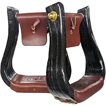 Nettles The Flatbottom Premium Western Stirrups Blackened Color- 2" Tread