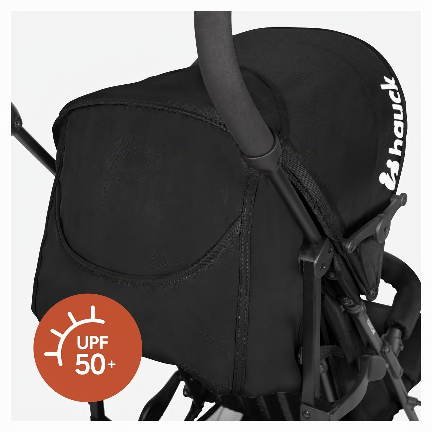 Hauck Fold N Care Poussette Canne Compacte Légère 7,6 kg 22 kg Dossier Inclinable Pliage Rapide UV 50+ Noir