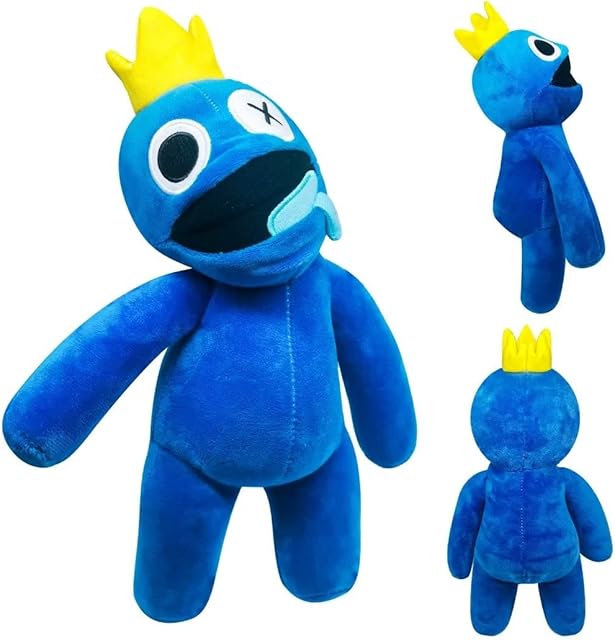 hirsrian Rainbow Friends Plush, Blue Rainbow Friends Toy, 11.8" Rainbow Friends Figures, Soft and Cute Stuffed Animals, Rainbow Friends Plush Doll for Boys Girls And Game Fans
