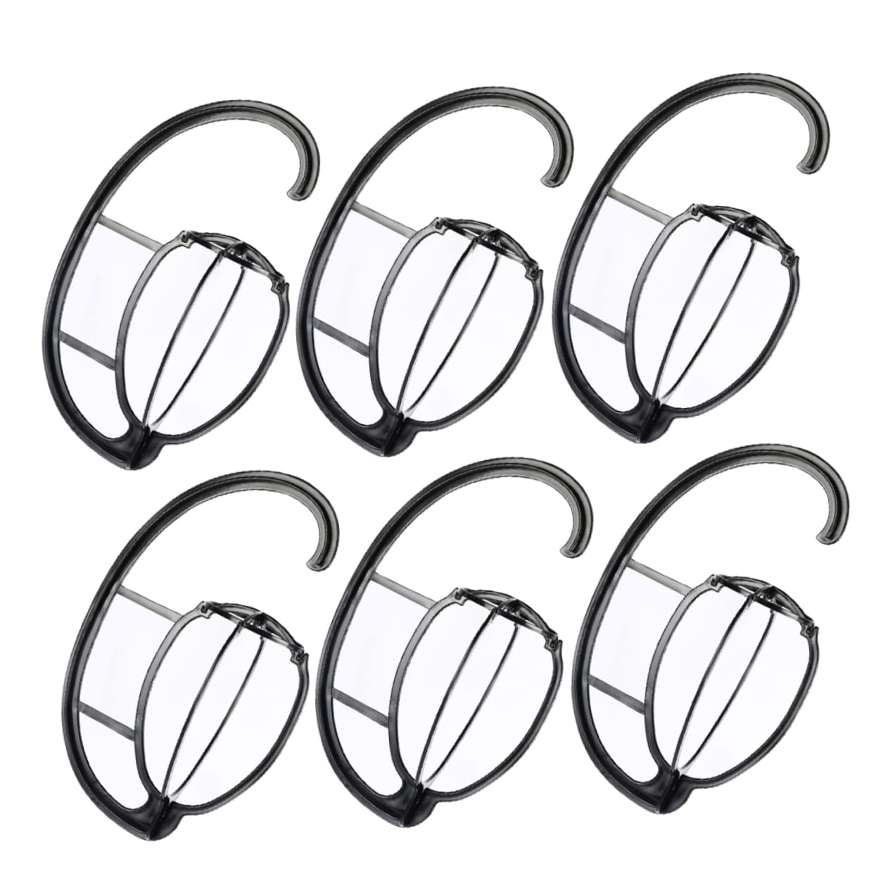 FRCOLOR Soporte para Peluca Desmontable Negro Pp, 6 Piezas