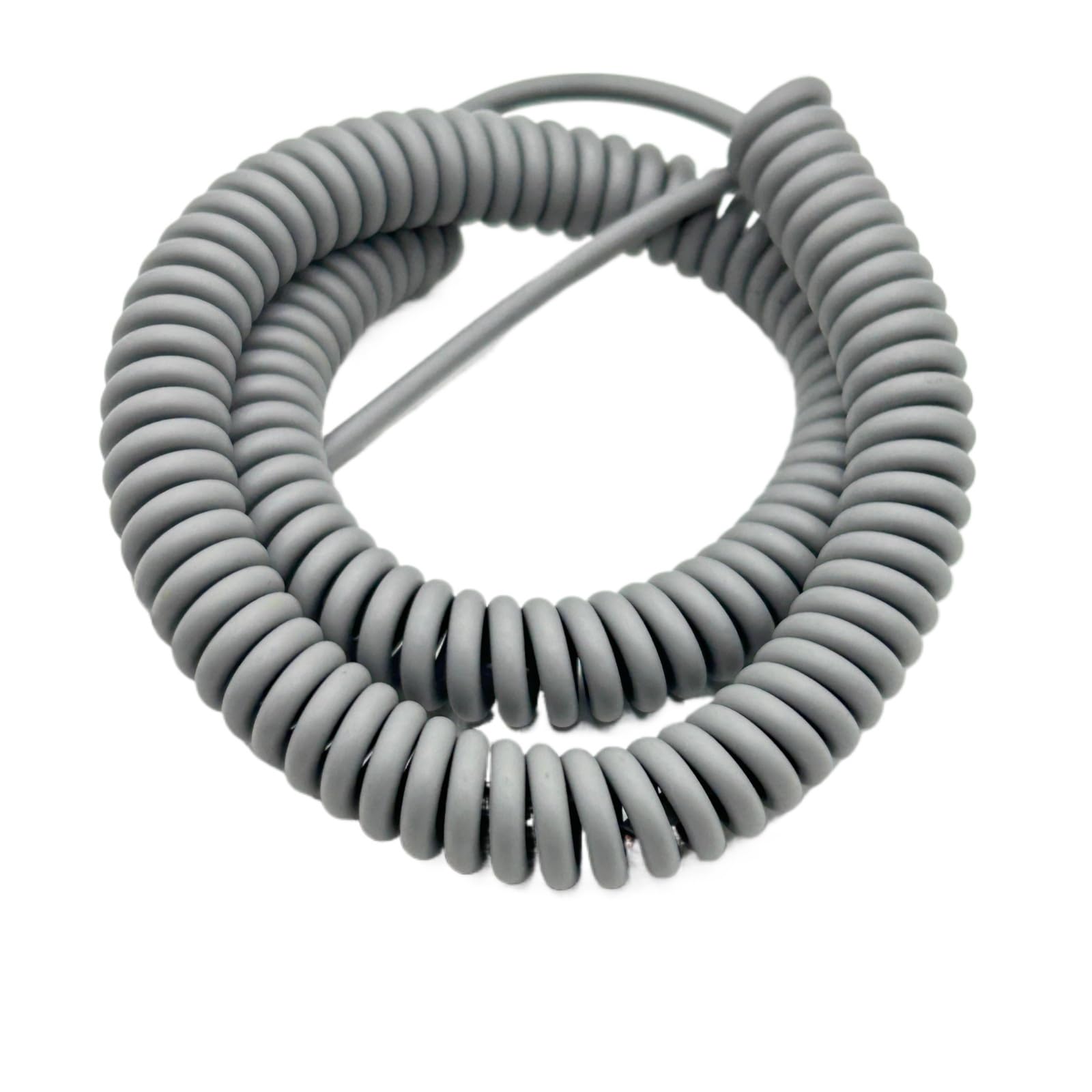 PULaif Spring Spiral Cable, 9 Core 0.3mm2 22AWG PU Spiral Electric Wire Cable Stretch 1-7 Meters(Stretch 7 Meters)