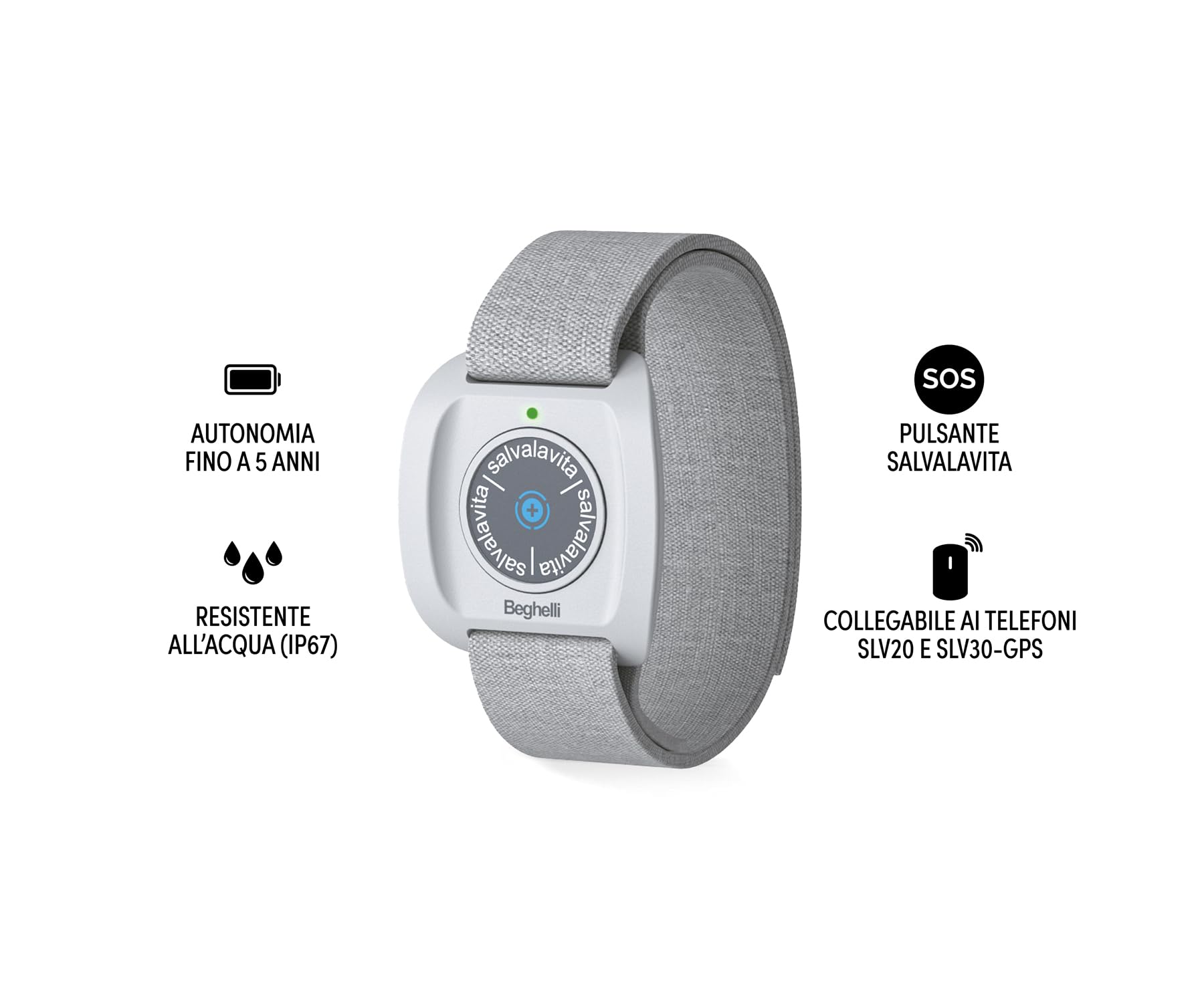 Kit Salvalavita Beghelli Phone SLV30 Plus Con Bracciale SOS - Telefono Anziani GPS, Sensore Caduta, Display 2.8 Pollici - Foto 11