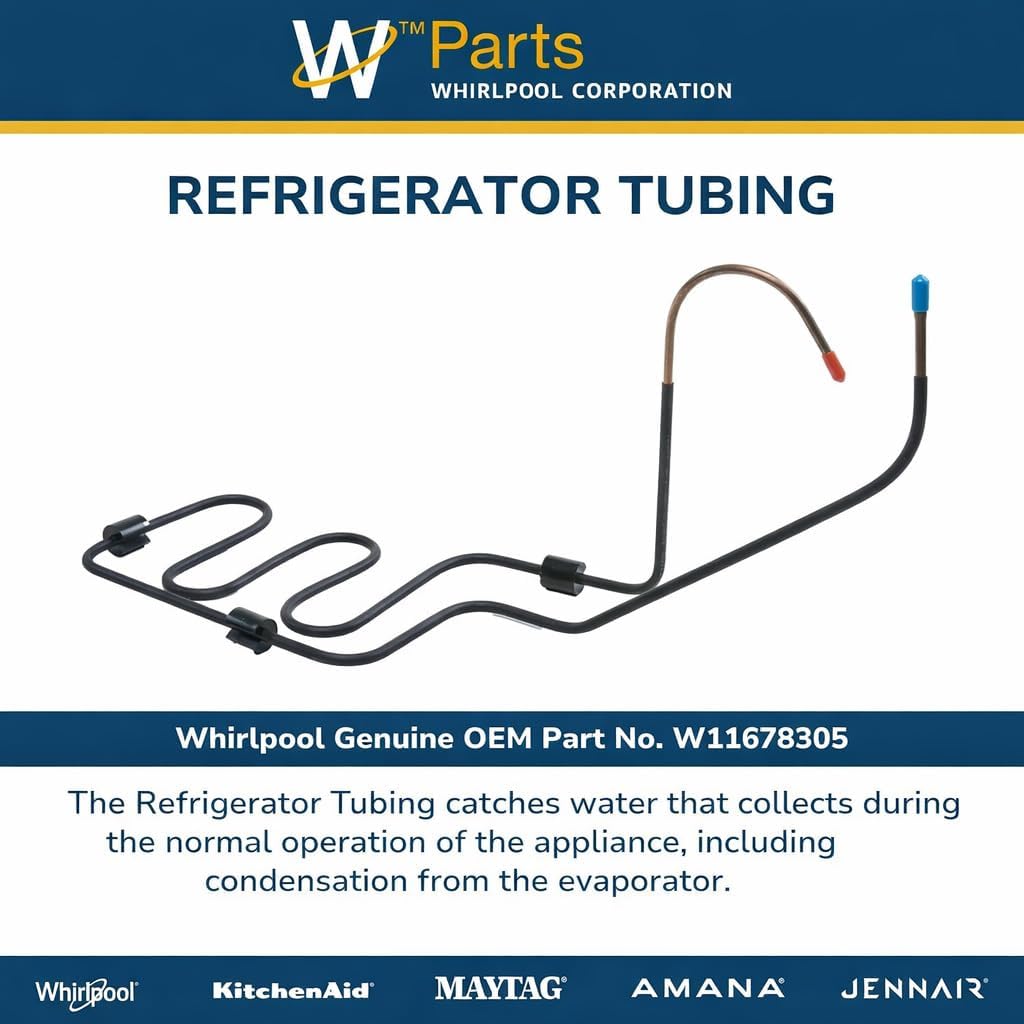 Whirlpool W11678305 Genuine OEM Refrigerator Tubing Replacement Part - Replaces W11442858, W11644054, W11162731, W11189542, and W11502743