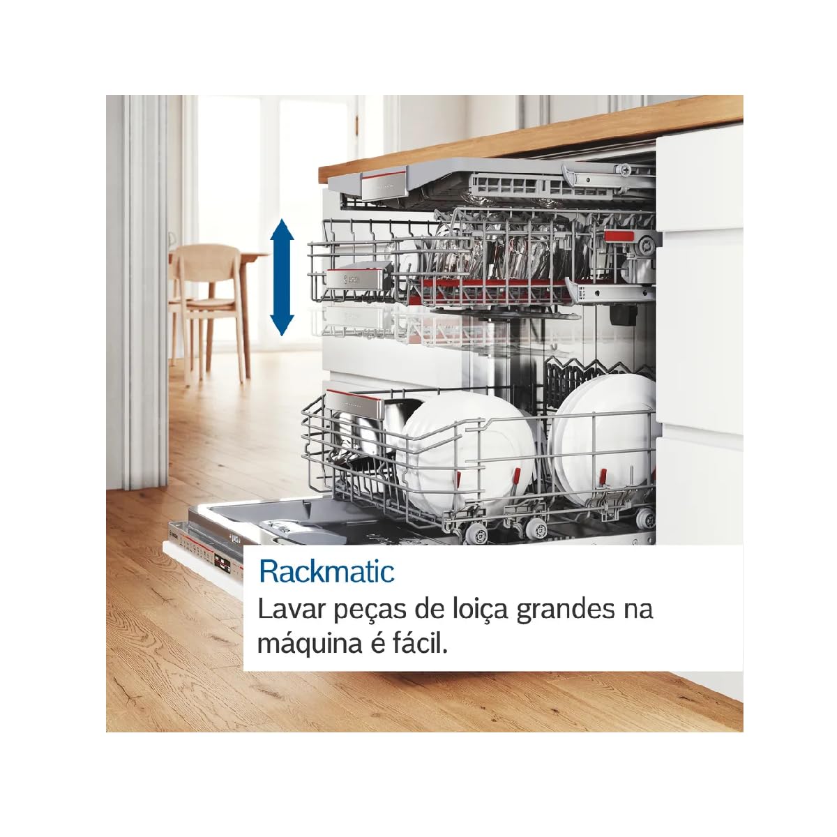 Bosch Geschirrspüler SMS4HMW07E, Serie 4, Breite 60 cm, 14 Gedecke, 3. Fach, Home Connect, Motor Eco Silence, Weiß