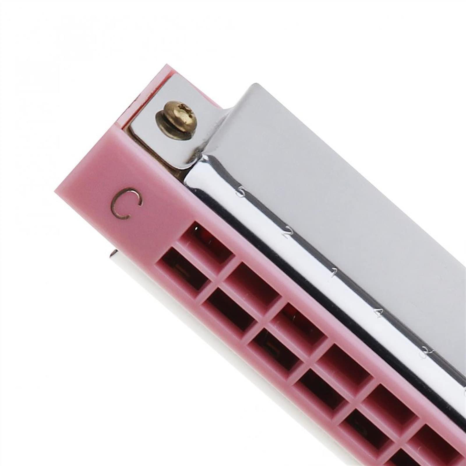 24 Fori in Acciaio Inossidabile Rosa Tremolo Armonica Arpa Armonica A Bocca per Bambini Studenti E Principianti Armonica per Principianti