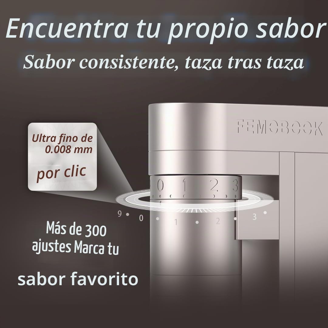 A4 Molinillo de café eléctrico de muelas, negro | Molinillo de espresso de dosis única, molinillo de muelas inalámbrico recargable por USB con baterías reemplazables