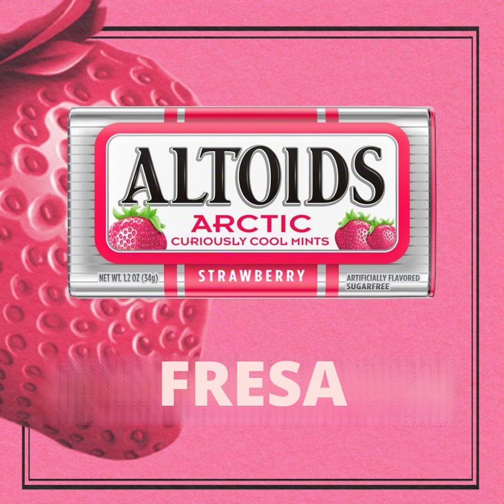 Altoids Arctic Strawberry Mints, 1.2 Ounce (8 Packs)