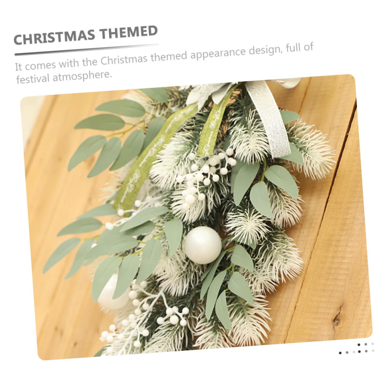 IMIKEYA Lot De 2 Couronnes De Noël Artificielles pour Décoration Murale De Jardin Décoration Polyvalente Et Élégante pour La Maison